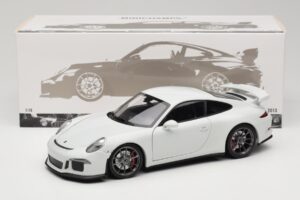 Porsche 911 991 GT3 Vit Med Silverfälgar Minichamps 1:18 113062721 Metall — bild 8 av 8