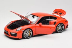 Porsche 911 991 Turbo S Lava Orange Minichamps 1:18 110067120 Metall — bild 2 av 8