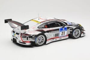 Porsche 911 991.1 GT3 R #21 WTM Racing J. Stursberg / V. Krumbach 24h Nurburgring 2016 Minichamps 1:18 155166021 Metall — bild 2 av 6