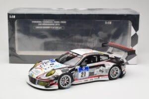Porsche 911 991.1 GT3 R #21 WTM Racing J. Stursberg / V. Krumbach 24h Nurburgring 2016 Minichamps 1:18 155166021 Metall — bild 6 av 6