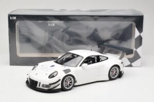 Porsche 911 991.1 GT3 R Vit Med Silverfälgar Minichamps 1:18 153166000 Metall — bild 6 av 6