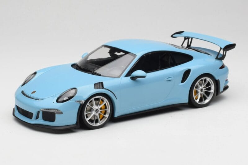 Porsche 911 991.1 GT3 RS Blå Matta Fälgar Minichamps 1:18 153066235 Metall