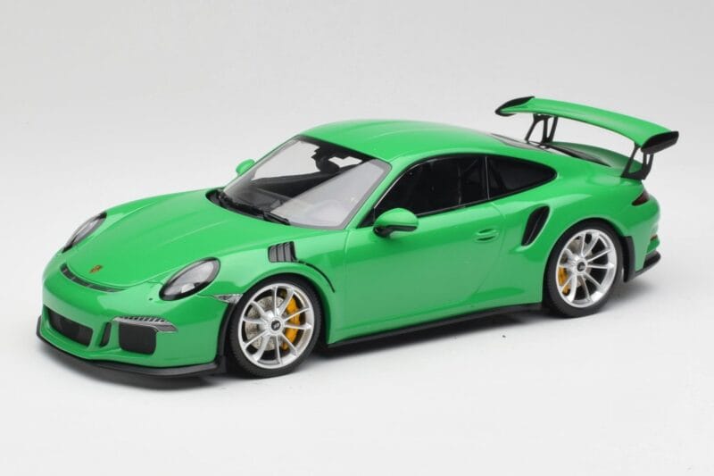 Porsche 911 991.1 GT3 RS Lizard Grön & Silver Hjul Minichamps 1:18 153066229 Metall