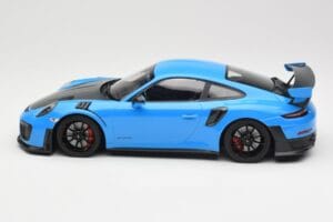 Porsche 911 991.2 GT2 RS Blå med Svarta Fälgar Minichamps 1:18 155068308 Metall — bild 3 av 6