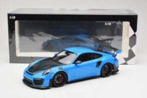 Porsche 911 991.2 GT2 RS Blå med Svarta Fälgar Minichamps 1:18 155068308 Metall — bild 6 av 6