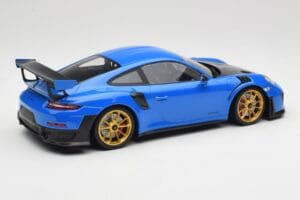 Porsche 911 991.2 GT2 RS Blå med Guldade Fälgar Minichamps 1:18 155068302 Metall — bild 2 av 6