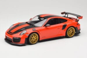 Porsche 911 991.2 GT2 RS Orange Weissach Package Guldade Fälgar Minichamps 1:18 155068305 Metall