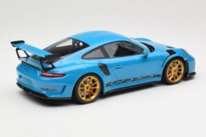 Porsche 911 991.2 GT3 RS Blå med Guldade Fälgar Minichamps 1:18 155068222 Metall — bild 2 av 6
