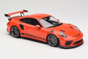 Porsche 911 991.2 GT3 RS Lava Orange & Silver Fälgar Minichamps 1:18 155068225 Metall — bild 4 av 6