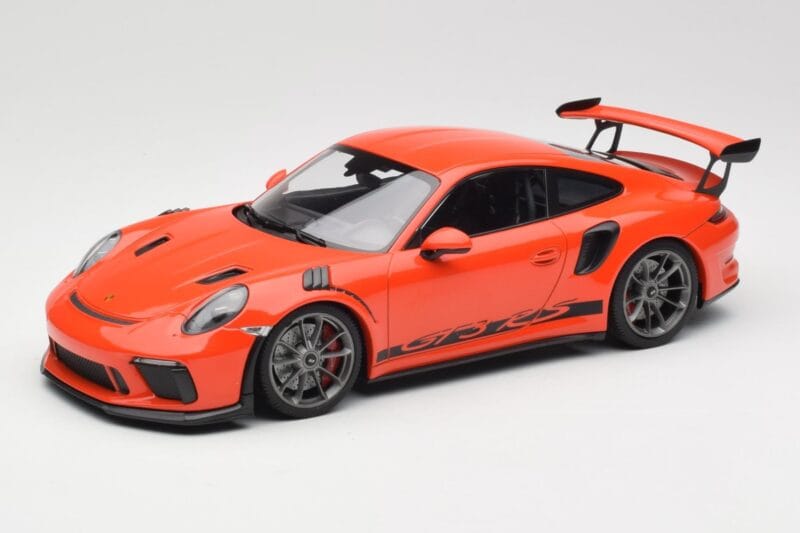 Porsche 911 991.2 GT3 RS Lava Orange & Silver Fälgar Minichamps 1:18 155068225 Metall