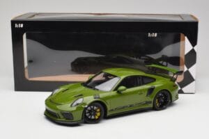 Porsche 911 991.2 GT3 RS Lizard Grön Med Svarta Fälgar Minichamps 1:18 155068233 Metall — bild 6 av 6