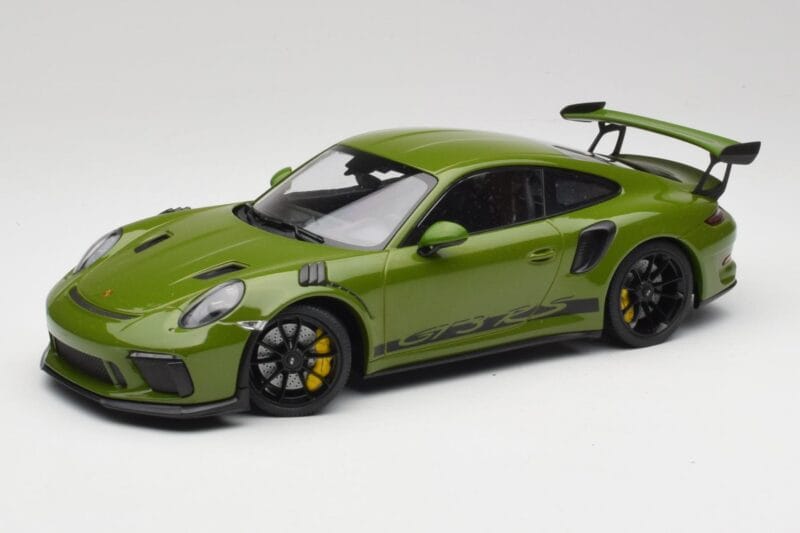 Porsche 911 991.2 GT3 RS Lizard Grön Med Svarta Fälgar Minichamps 1:18 155068233 Metall