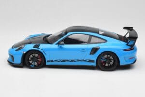 Porsche 911 991.2 GT3 RS Miami Blå Weissach Package & Svarta Magnesium Hjul Minichamps 1:18 153068231 Metall — bild 3 av 6