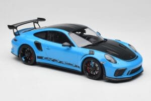 Porsche 911 991.2 GT3 RS Miami Blå Weissach Package & Svarta Magnesium Hjul Minichamps 1:18 153068231 Metall — bild 4 av 6