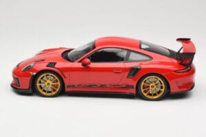 Porsche 911 991.2 GT3 RS Röd med Guldade Fälgar Minichamps 1:18 155068220 Metall — bild 3 av 6