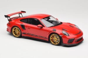 Porsche 911 991.2 GT3 RS Röd med Guldade Fälgar Minichamps 1:18 155068220 Metall — bild 4 av 6