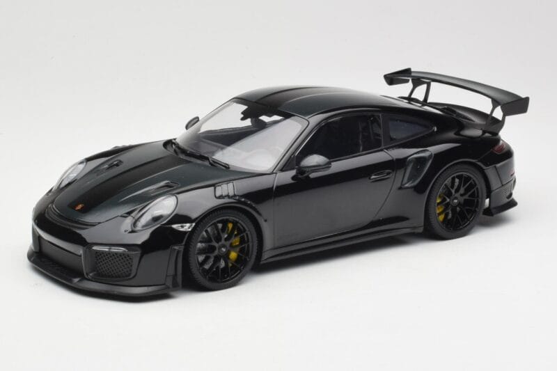 Porsche 911 991.2 GT3 RS Weissach Package Svart Med Svarta Fälgar Minichamps 1:18 153068321 Metall
