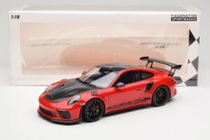 Porsche 911 991.2 GT3 RS Weissach Package Guards Red Svarta Fälgar Minichamps 1:18 153068223 Metall — bild 6 av 6