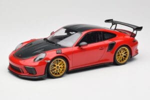 Porsche 911 991.2 GT3 RS Weissach Package Guards Red Guld Magnesium Fälgar Minichamps 1:18 153068236 Metall