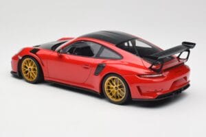 Porsche 911 991.2 GT3 RS Weissach Package Guards Red Guld Magnesium Fälgar Minichamps 1:18 153068236 Metall — bild 5 av 6