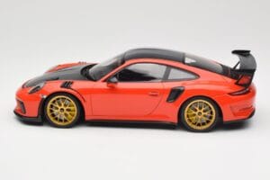 Porsche 911 991.2 GT3 RS Weissach Package Lava Orange Guld Magnesium Fälgar Minichamps 1:18 153068227 Metall — bild 3 av 6
