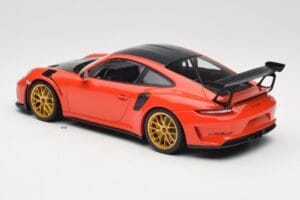 Porsche 911 991.2 GT3 RS Weissach Package Lava Orange Guld Magnesium Fälgar Minichamps 1:18 153068227 Metall — bild 5 av 6