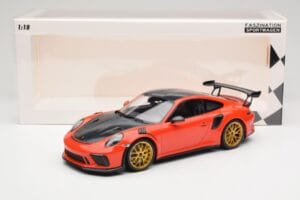 Porsche 911 991.2 GT3 RS Weissach Package Lava Orange Guld Magnesium Fälgar Minichamps 1:18 153068227 Metall — bild 6 av 6