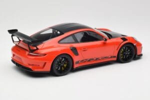 Porsche 911 991.2 GT3 RS Weissach Package Lava Orange Wording Svarta Magnesium Fälgar Minichamps 1:18 153068226 Metall — bild 2 av 6