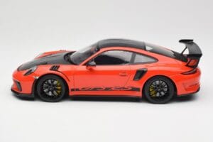 Porsche 911 991.2 GT3 RS Weissach Package Lava Orange Wording Svarta Magnesium Fälgar Minichamps 1:18 153068226 Metall — bild 3 av 6