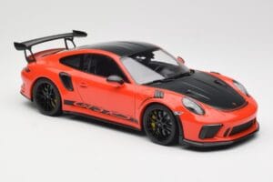 Porsche 911 991.2 GT3 RS Weissach Package Lava Orange Wording Svarta Magnesium Fälgar Minichamps 1:18 153068226 Metall — bild 4 av 6