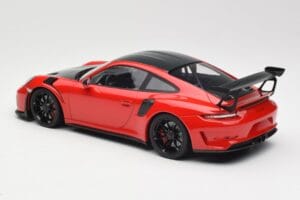 Porsche 911 991.2 GT3 RS Weissach Package Röd med Svarta Fälgar Minichamps 1:18 155068230 Metall — bild 5 av 6