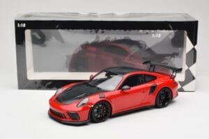 Porsche 911 991.2 GT3 RS Weissach Package Röd med Svarta Fälgar Minichamps 1:18 155068230 Metall — bild 6 av 6