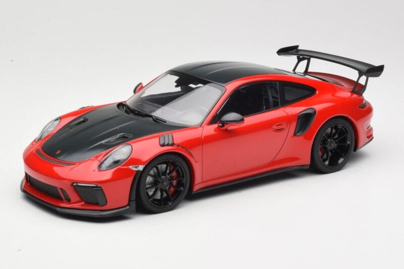Porsche 911 991.2 GT3 RS Weissach Package Röd med Svarta Fälgar Minichamps 1:18 155068230 Metall