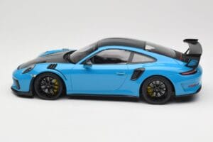 Porsche 911 991.2 GT3 RS Weissach Package Shark Blue Svarta Magnesium Fälgar Minichamps 1:18 153068224 Metall — bild 3 av 6