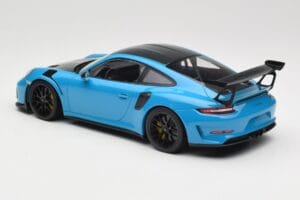Porsche 911 991.2 GT3 RS Weissach Package Shark Blue Svarta Magnesium Fälgar Minichamps 1:18 153068224 Metall — bild 5 av 6