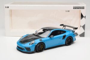 Porsche 911 991.2 GT3 RS Weissach Package Shark Blue Svarta Magnesium Fälgar Minichamps 1:18 153068224 Metall — bild 6 av 6