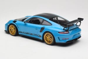 Porsche 911 991.2 GT3 RS Weissach Package Shark Blue Wording Guld Magnesium Fälgar Minichamps 1:18 153068237 Metall — bild 5 av 6