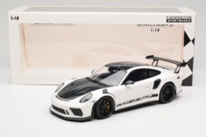 Porsche 911 991.2 GT3 RS Weissach Package Vit Wording Svarta Magnesium Fälgar Minichamps 1:18 153068225 Metall — bild 6 av 6