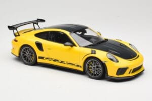 Porsche 911 991.2 GT3 RS Gul Weissach Package Platinum Wheels Minichamps 1:18 155068221 Metall — bild 4 av 6
