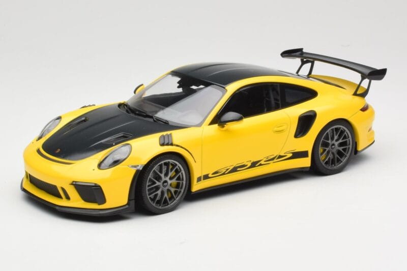 Porsche 911 991.2 GT3 RS Gul Weissach Package Platinum Wheels Minichamps 1:18 155068221 Metall