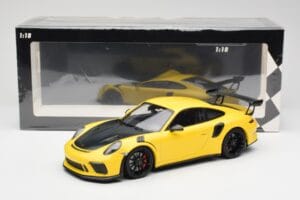 Porsche 911 991.2 GT3 RS Gul med Svarta Fälgar Minichamps 1:18 155068231 Metall — bild 6 av 6
