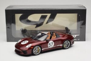 Porsche 911 991.2 Speedster Heritage Edition Cherry Metallic GT Spirit 1:18 GT929 Resin — bild 6 av 6
