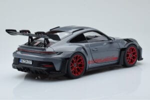 Porsche 911 992 GT3 RS Arctic Grå Pyro Röd Norev 1:18 187350 Metall — bild 3 av 8