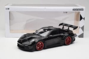Porsche 911 992 GT3 RS Svart & Röda Hjul & Svart Dekor Minichamps 1:18 153062240 Metall — bild 6 av 6