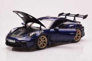 Porsche 911 992 GT3 RS Gentian Blå Metallic Norev 1:18 187363 Metall — bild 2 av 8