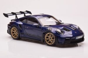 Porsche 911 992 GT3 RS Gentian Blå Metallic Norev 1:18 187363 Metall — bild 6 av 8