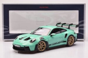 Porsche 911 992 GT3 RS Mint Grön Norev 1:18 187362 Metall — bild 8 av 8
