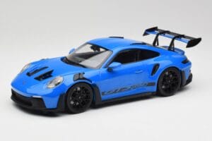 Porsche 911 992 GT3 RS Shark Blå & Svarta Hjul Minichamps 1:18 153062233 Metall