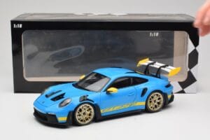 Porsche 911 992 GT3 RS Shark Blå & Gul Decor Concept Minichamps 1:18 911992001 Metall — bild 8 av 8