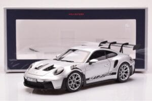 Porsche 911 992 GT3 RS Silver Metallic Norev 1:18 187357 Metall — bild 8 av 8